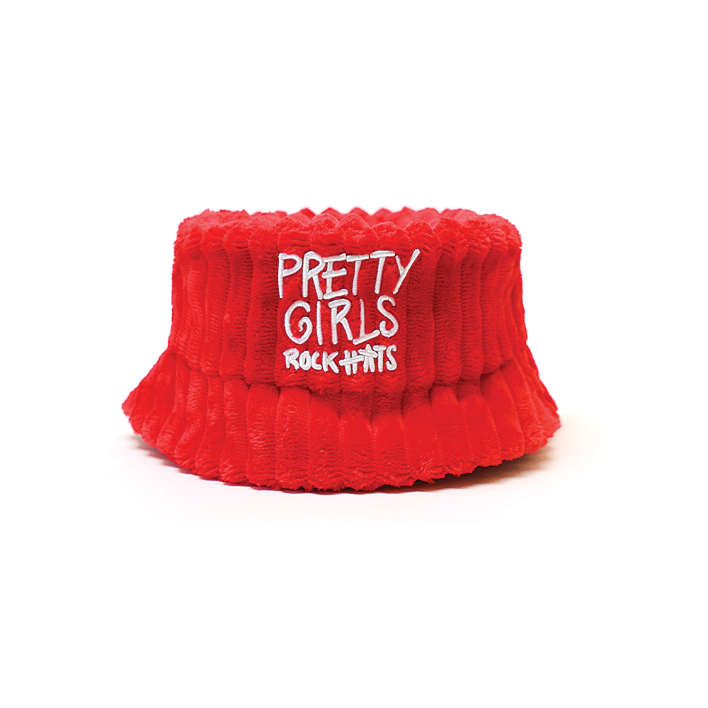 Red (adult & kid size) “Pretty Girls” Bucket Hat