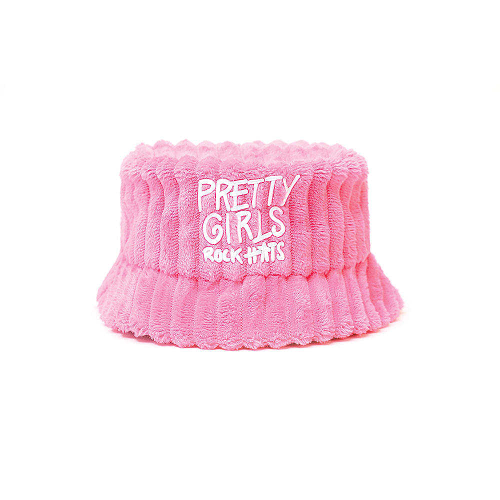 Neon Pink (adult & kid size) “Pretty Girl” Bucket Hat