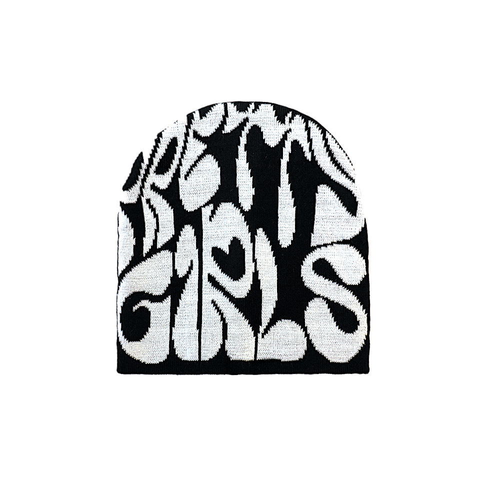 Black & White “Pretty Girl” Beanie