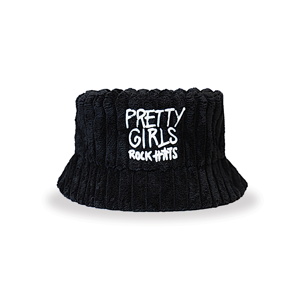 Black (adult & kid size) “Pretty Girl” Bucket Hat