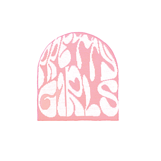 Pink & White “Pretty Girl” Beanie