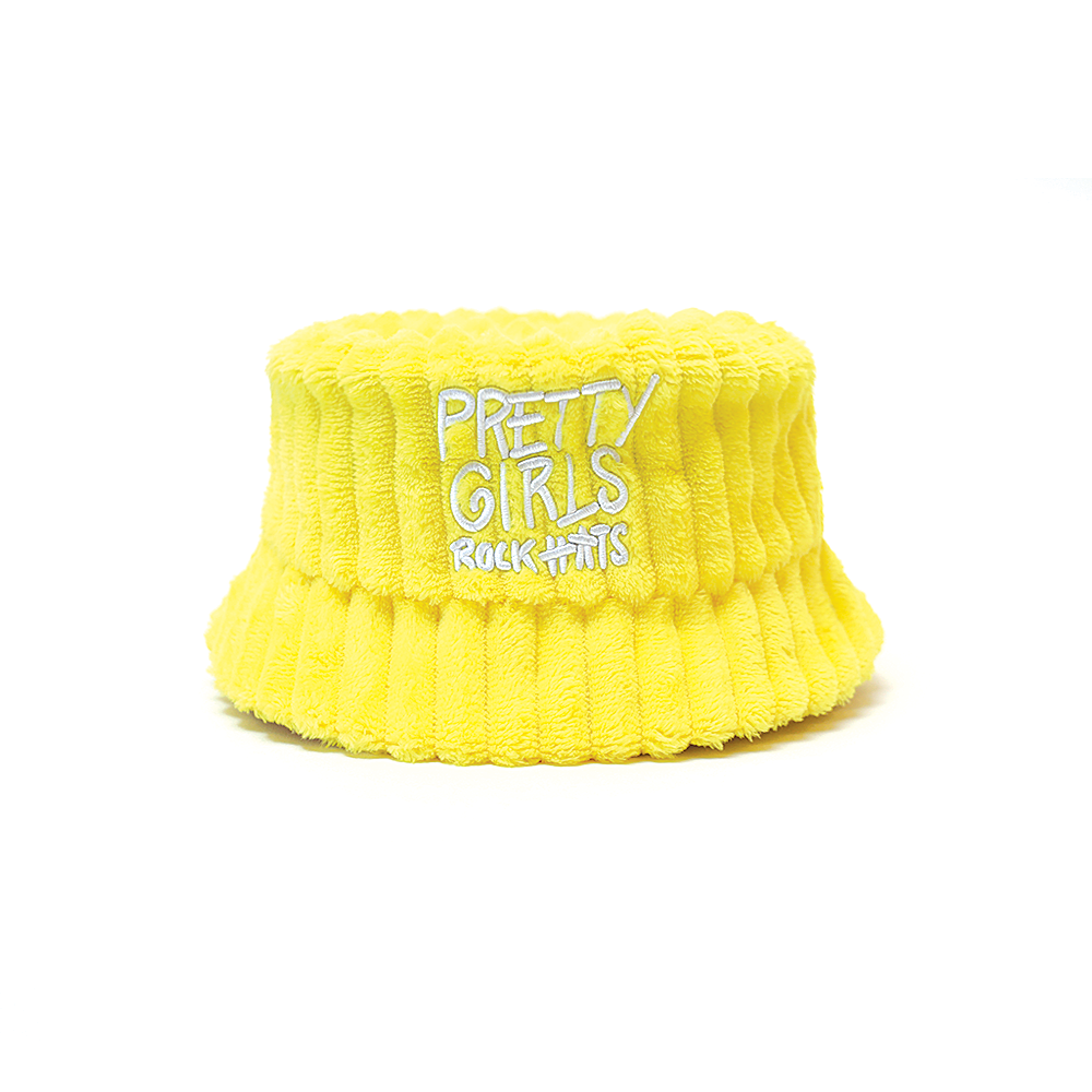 Yellow  (adult & kid size) “Pretty Girl” Bucket Hat