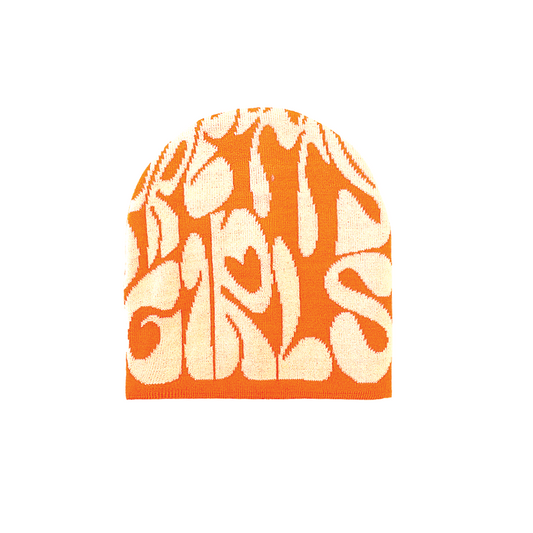 Orange & Cream “Pretty Girl” Beanie