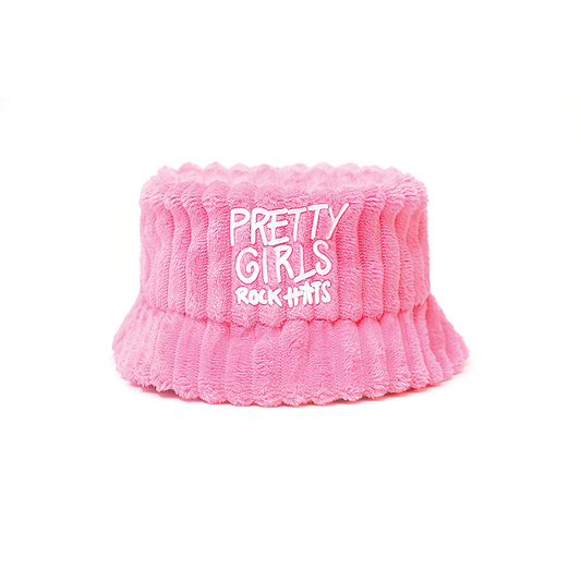 Neon Pink  (adult & kid size) “Pretty Girl” Bucket Hat