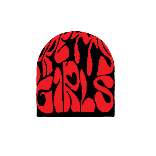 Black & Red “Pretty Girl” Beanie