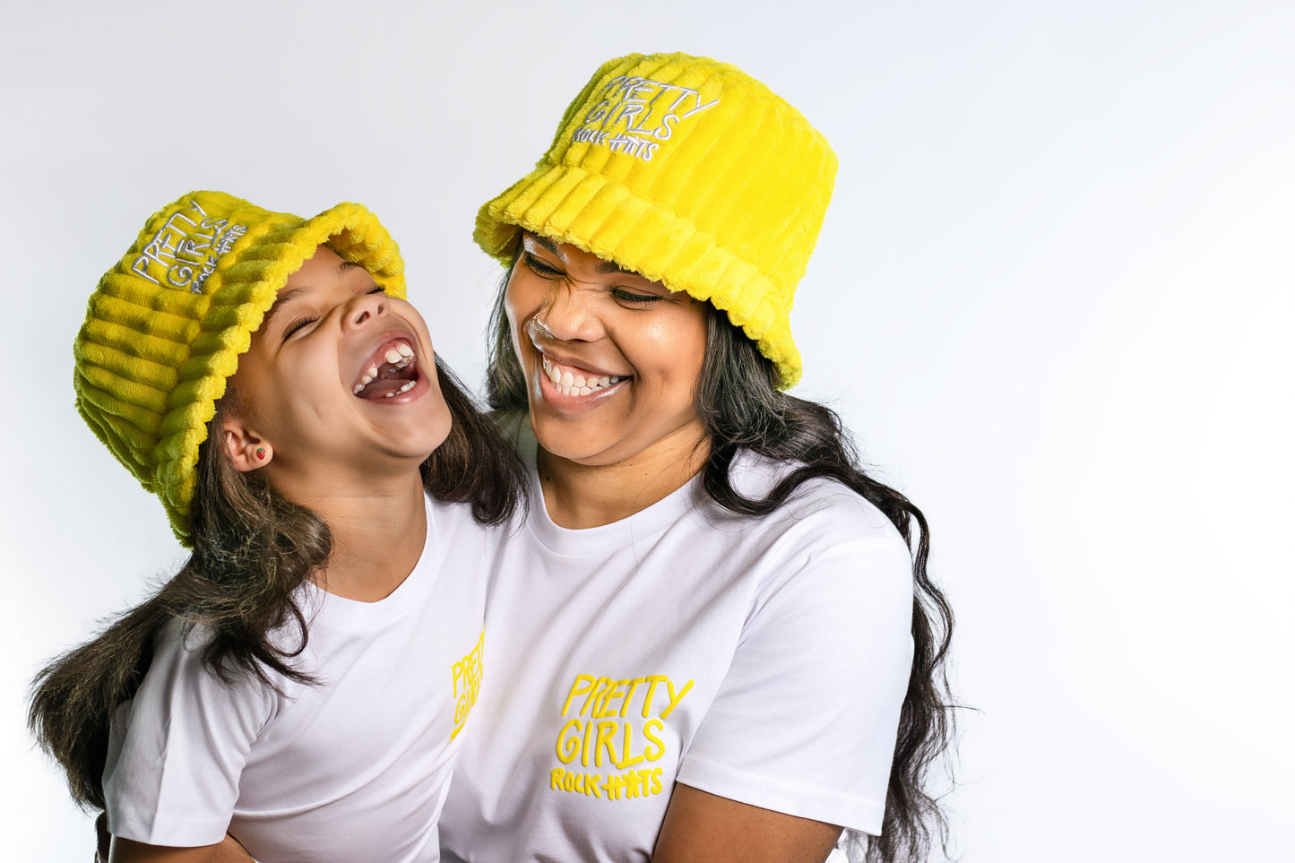 Yellow  (adult & kid size) “Pretty Girl” Bucket Hat