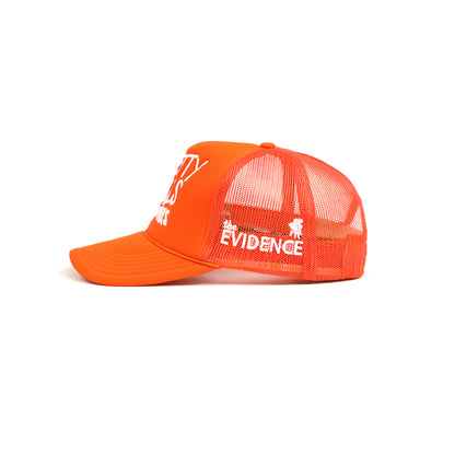 Orange "Pretty Girls Rock Hats" Trucker Hat