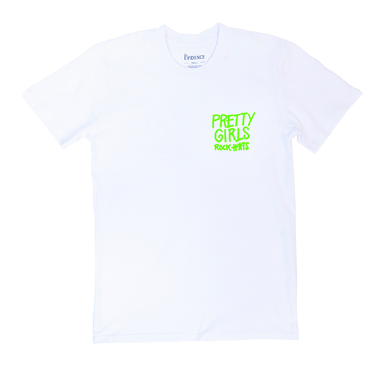 Neon Green "Pretty Girls Rock Hats" T-shirt (unisex size)